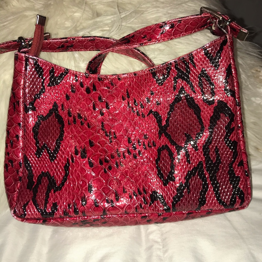 Snake skin print purse